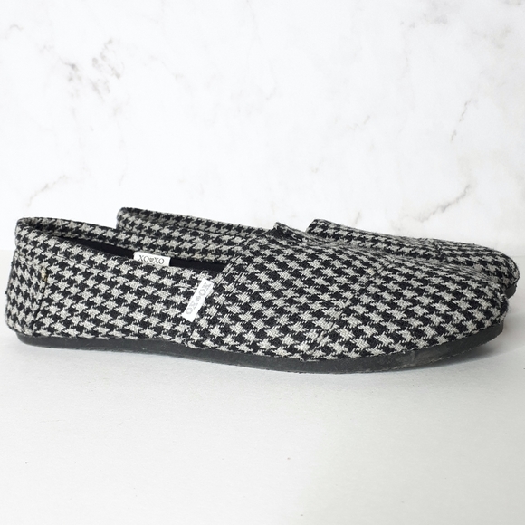 XOXO Houndstooth Canvas Slip On Flat Shoes Leather - Picture 5 of 10